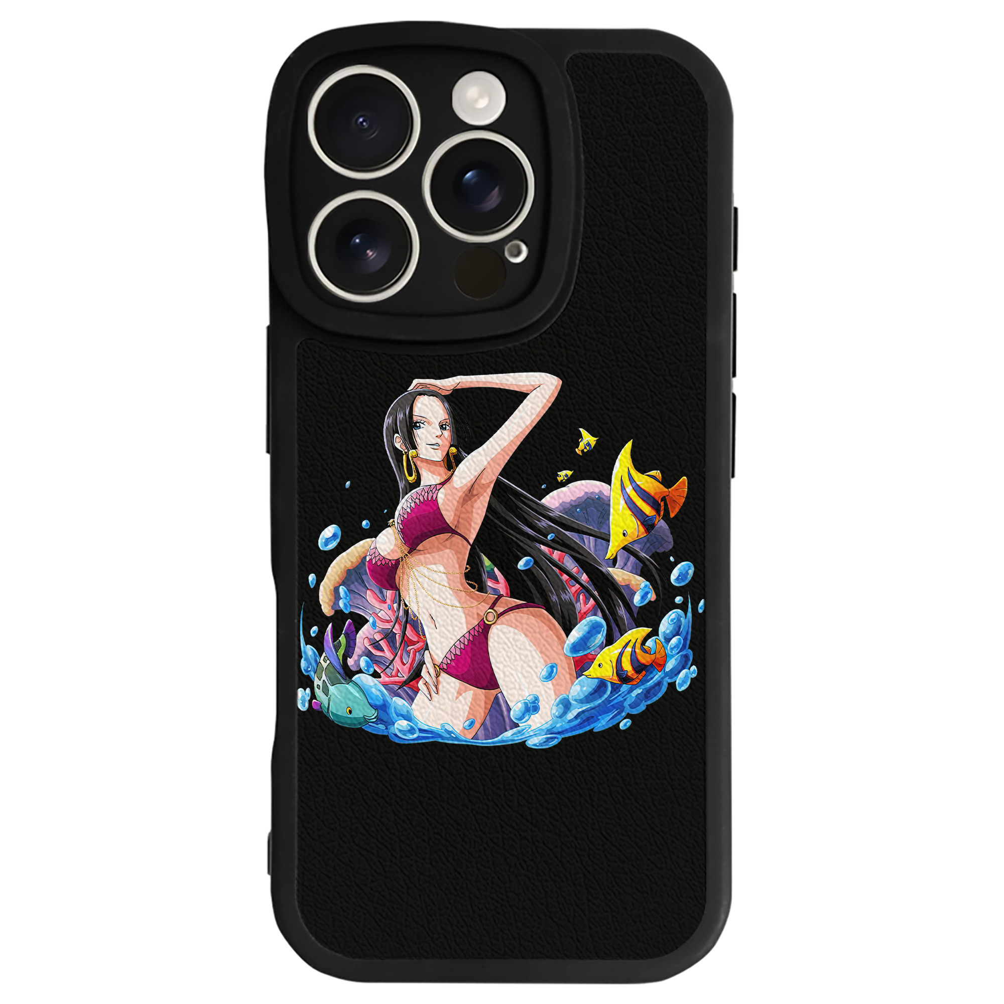 （画像用） ワンピース ボア・ハンコック ONE PIECE Boa·Hancock 【iPhone 16シリーズ対応】シリコンスマホケース（レザー調） 材質：シリコン